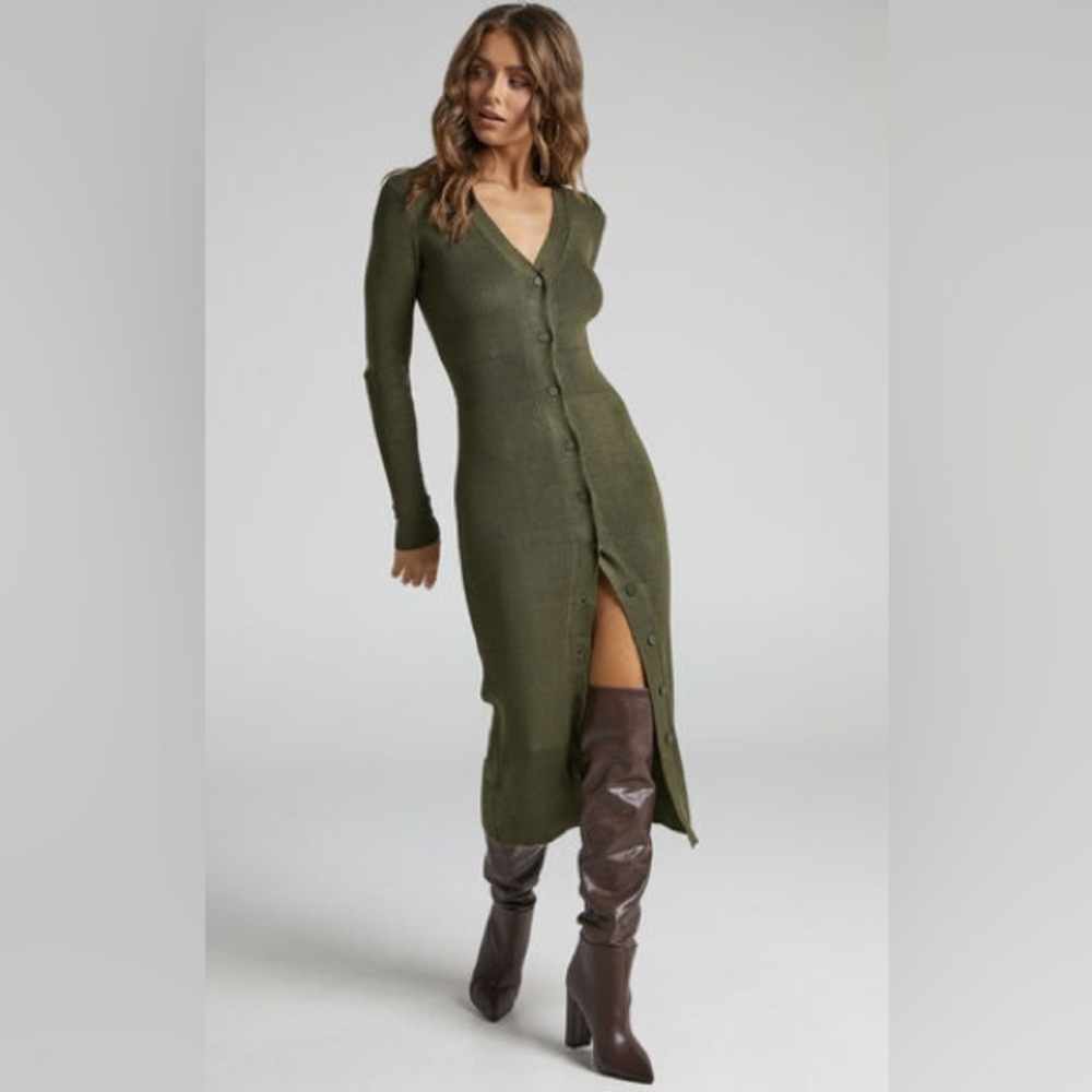 🍂Rue & Willow olive Cardigan Dress